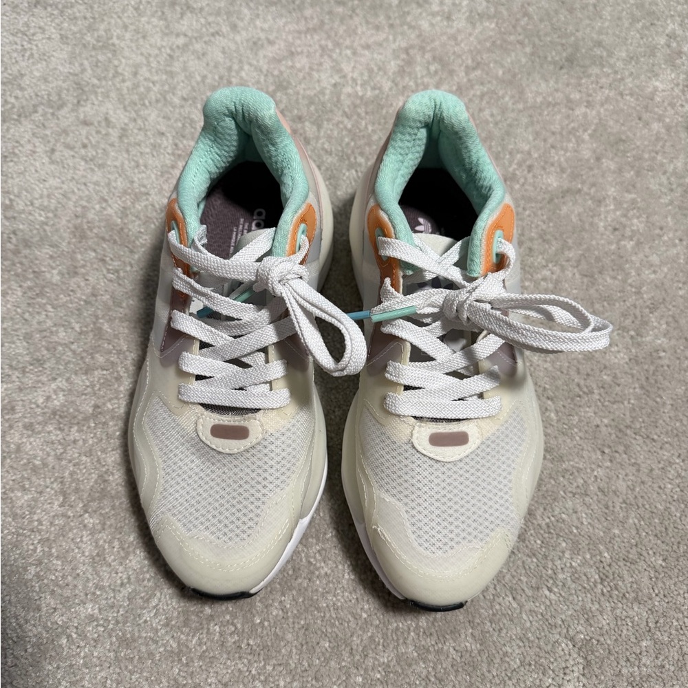 Adidas ZX Alkyne 'white multi' adidas Women's Sneakers - White, Mint, and Orange